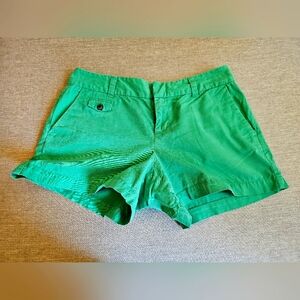 Green cotton shorts